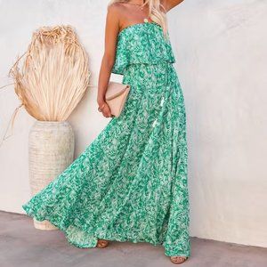 VICI - PALOS VERDES STRAPLESS TIE MAXI DRESS - SOLD OUT! SMALL!